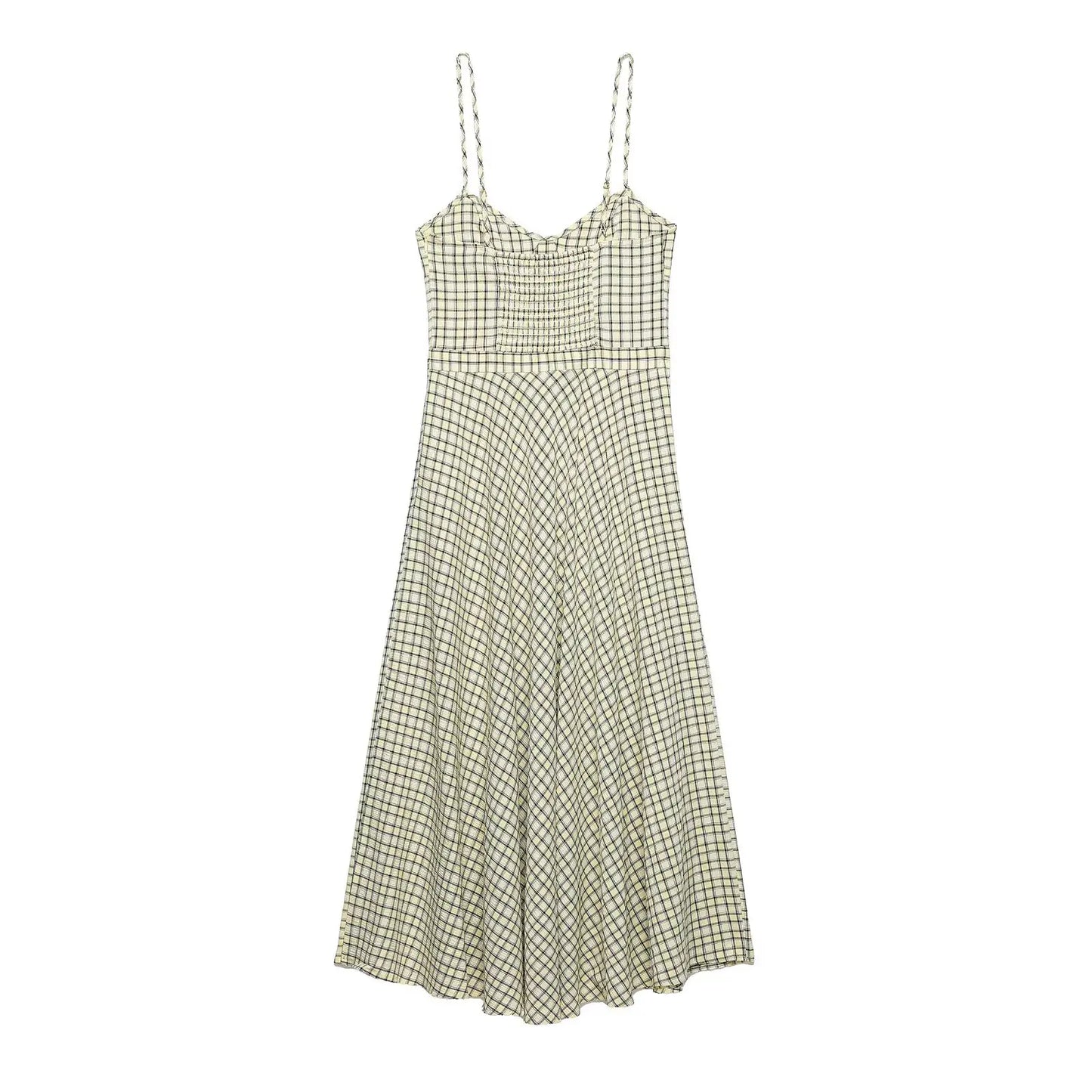 Robe Midi Léna & Romance à Carreaux