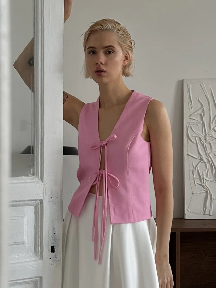 Gilet Rose & Romantisme à la Française
