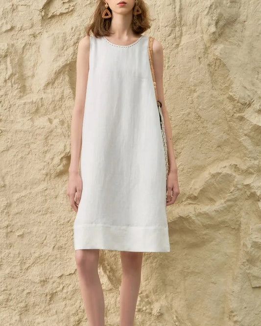 Robe Inès en Lin & Lyocell l'élégance naturelle avec Poches