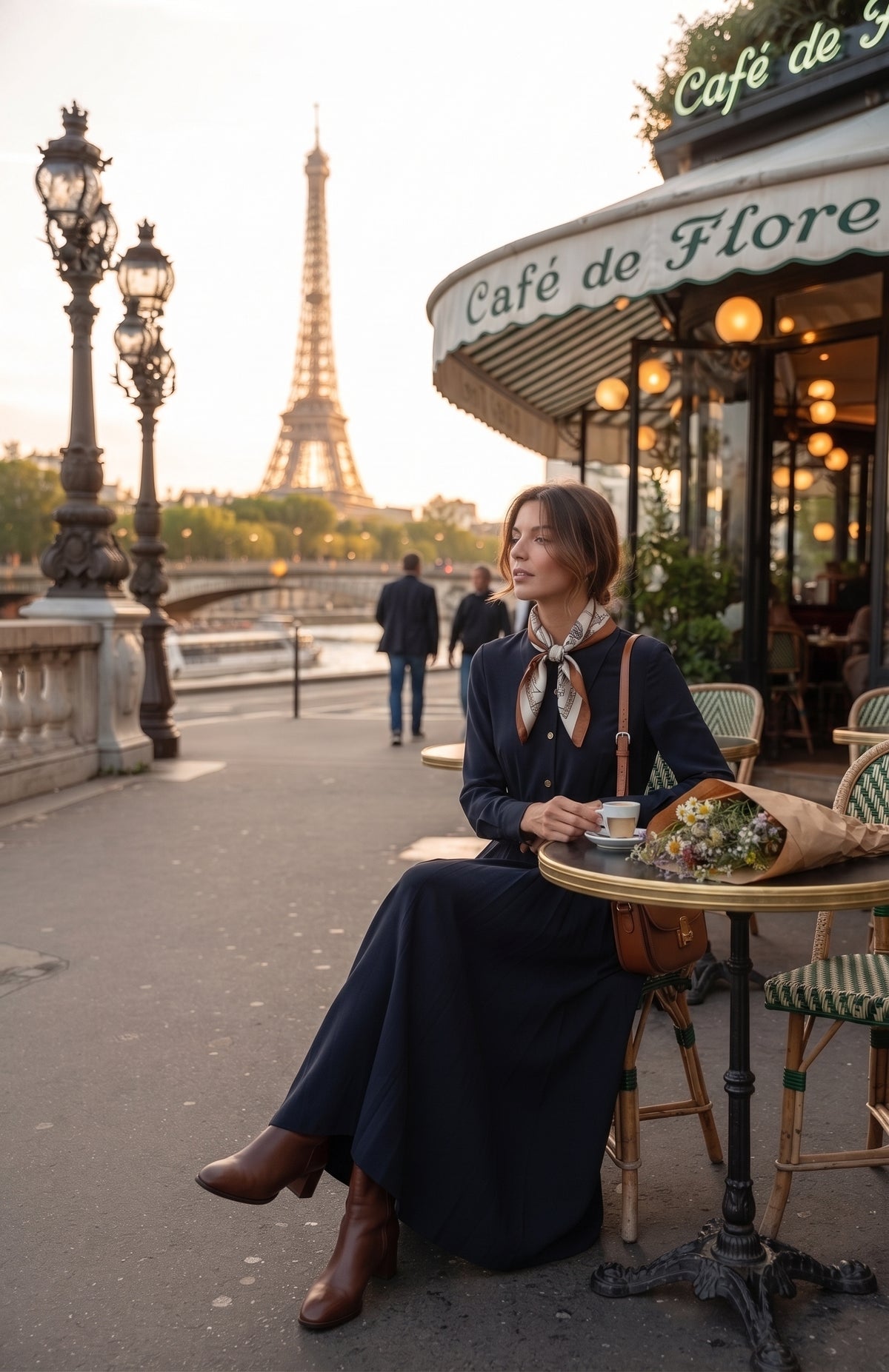 Robe Longue Fluide Boutonnée
