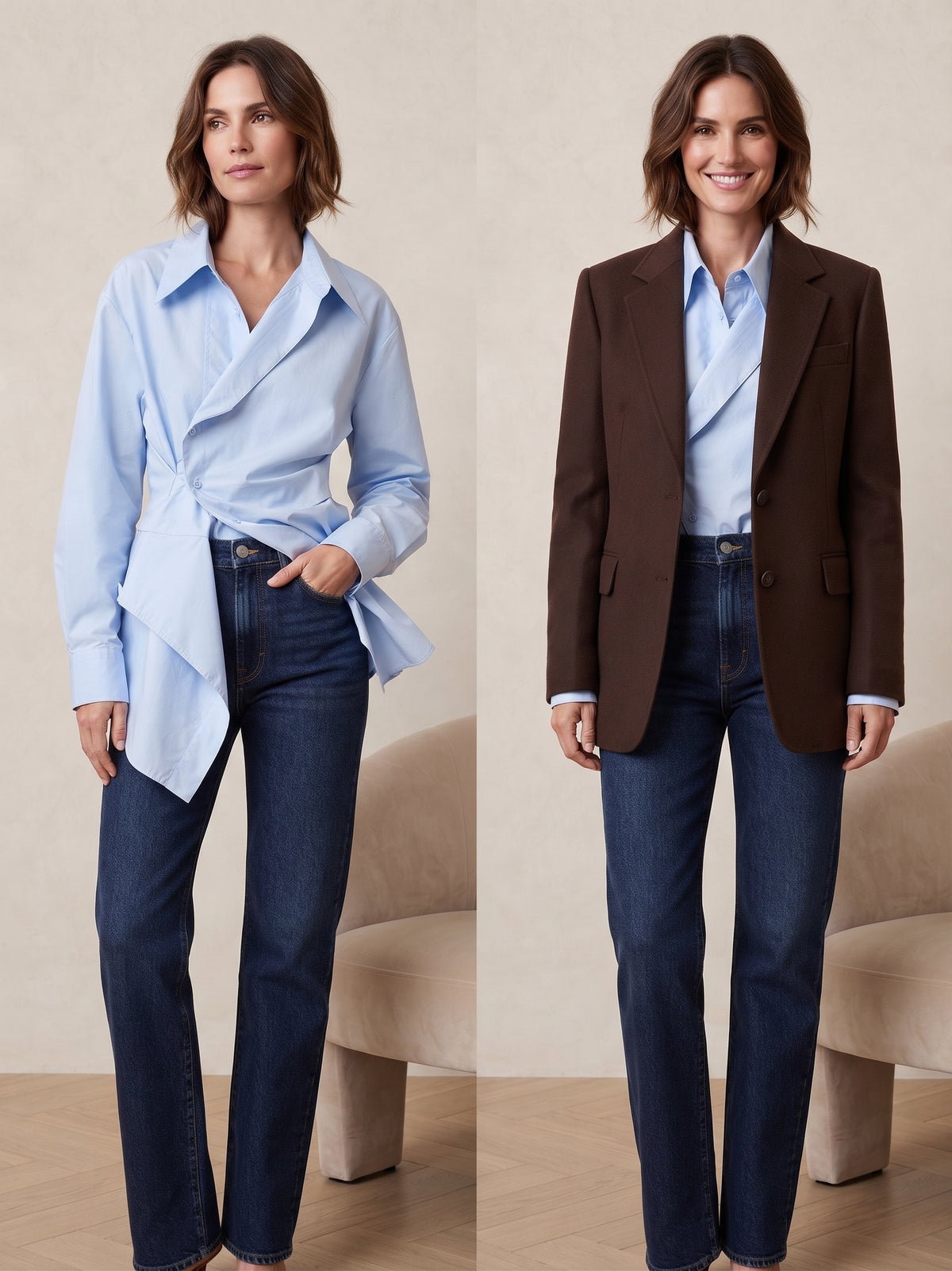 La Chemise Croisée Fluide⎟Chic en Toutes Occasions