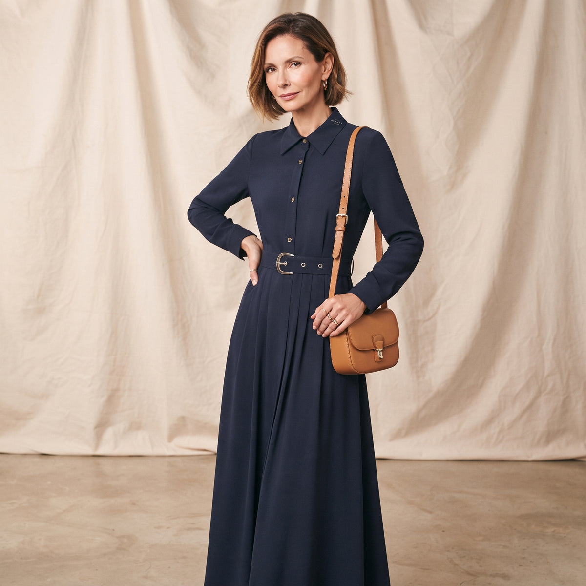 Robe Longue Fluide Boutonnée