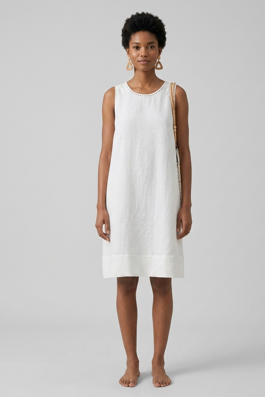 Robe Inès en Lin & Lyocell l'élégance naturelle avec Poches