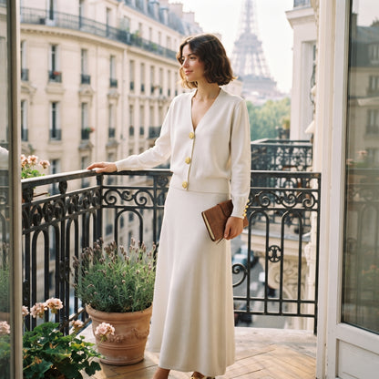 L'Ensemble Cardigan & Jupe Longue