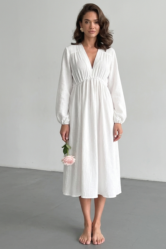 Robe Lina en mousseline de Coton & La douceur bohème intemporelle