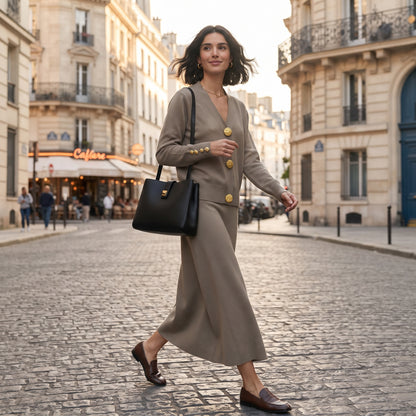 L'Ensemble Cardigan & Jupe Longue
