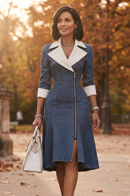 Robe Chemise en Jean⎮L'Élégance Décontractée