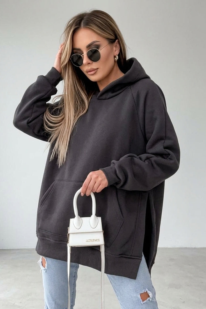 Le Sweat à Capuche Fendu à Coupe Ample