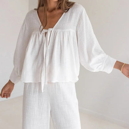 Ensemble Léa Douceur & Poésie en Mousseline de Coton
