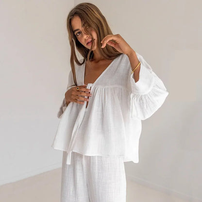 Ensemble Léa Douceur & Poésie en Mousseline de Coton