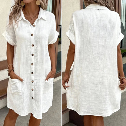 Robe chemise clara en gaze de coton & chic solaire