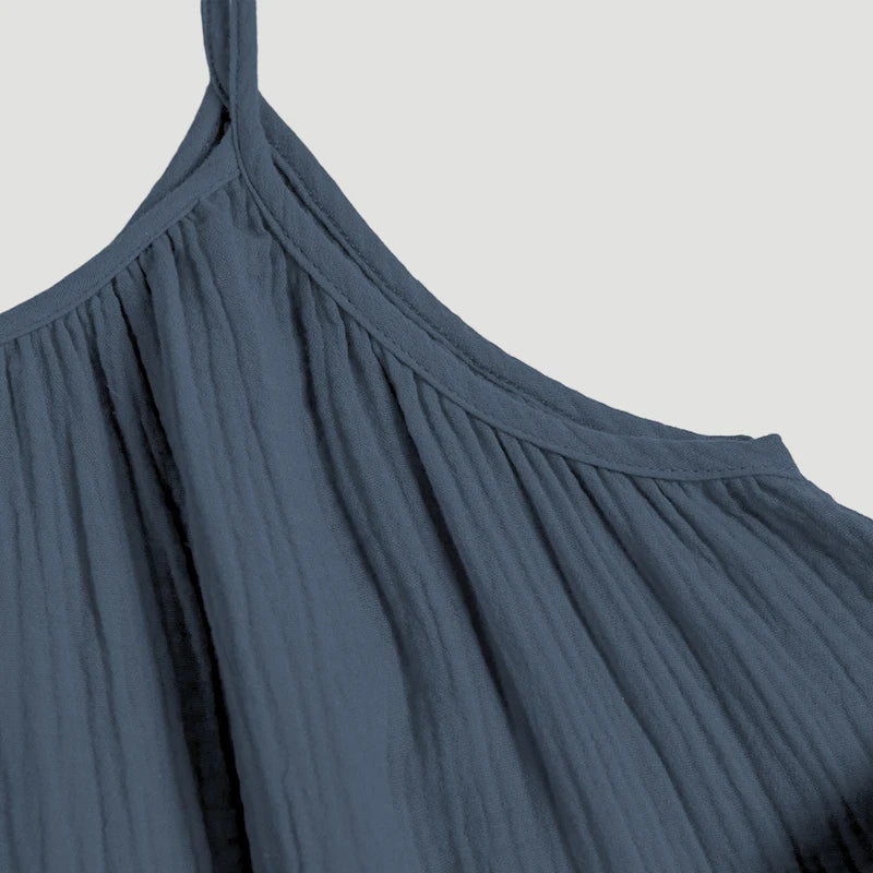 Robe longue esmée en gaze de coton & dos nu