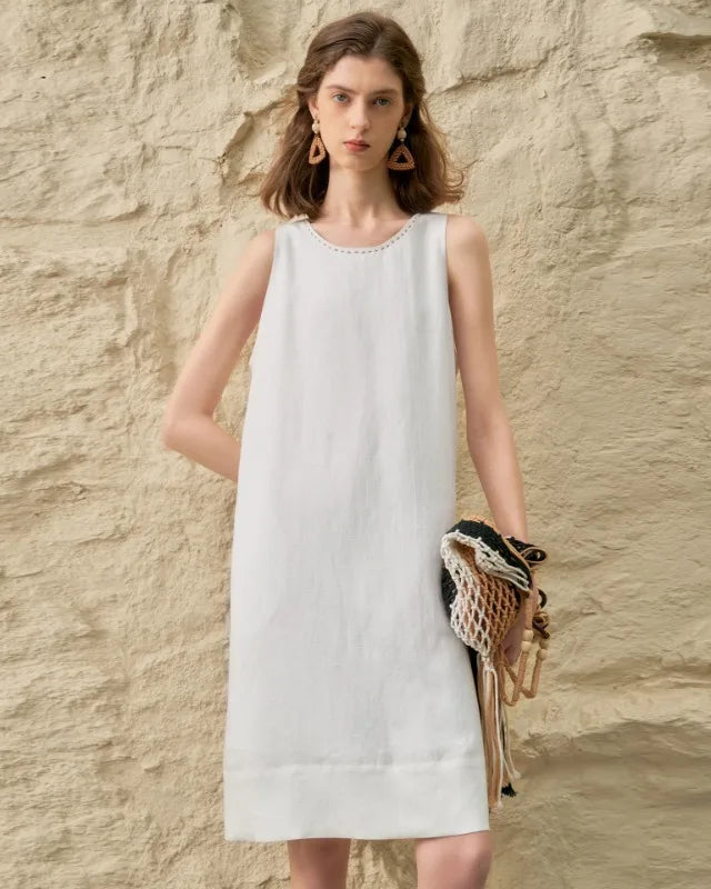 Robe Inès en Lin & Lyocell l'élégance naturelle avec Poches