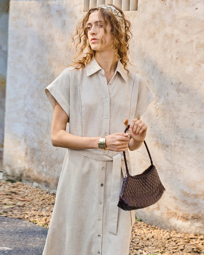 Robe alma en lin et lyocell & L'élégance safari urbaine