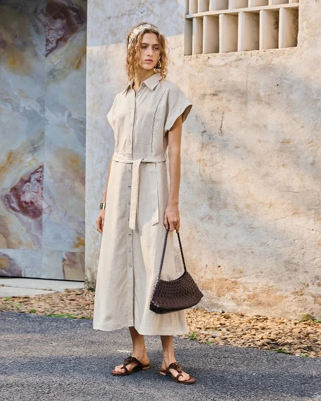 Robe alma en lin et lyocell & L'élégance safari urbaine