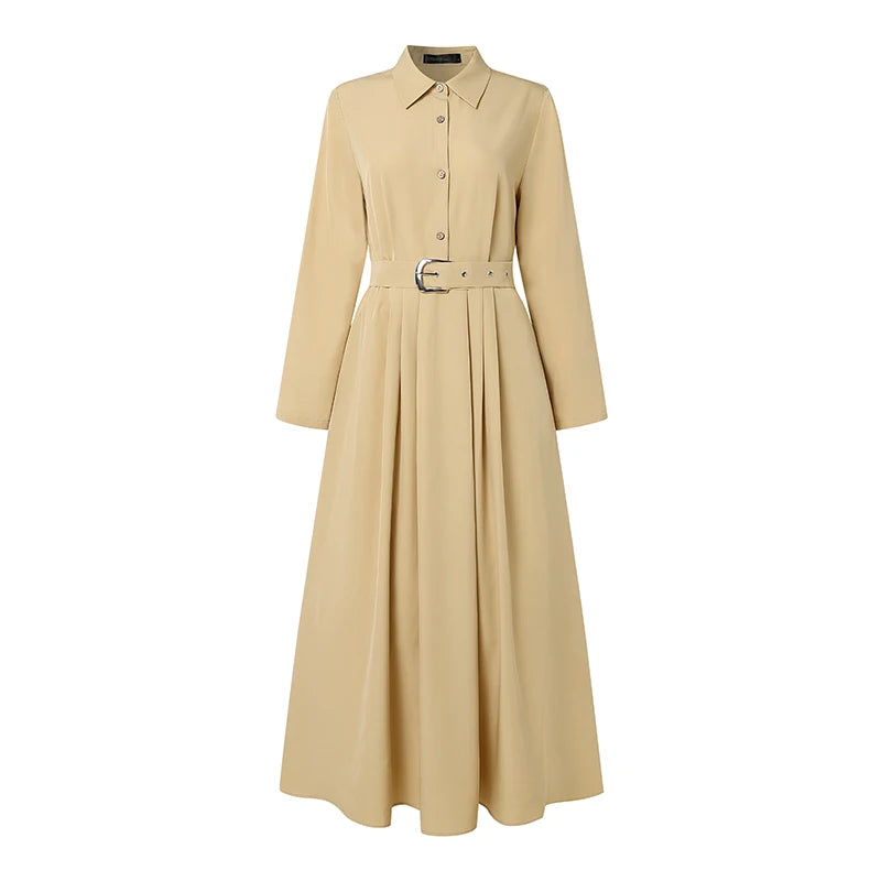 Robe Longue Fluide Boutonnée
