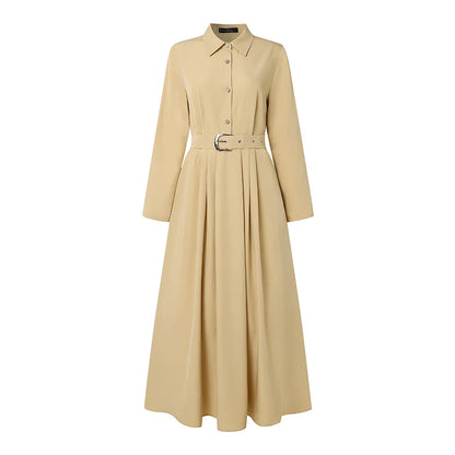 Robe Longue Fluide Boutonnée