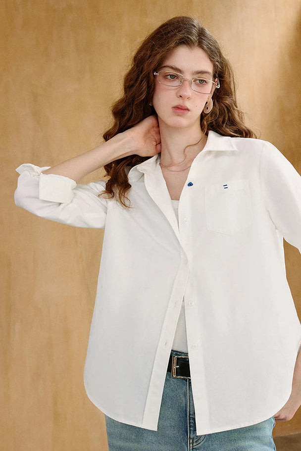 La Blouse Preppy en Coton Naturel