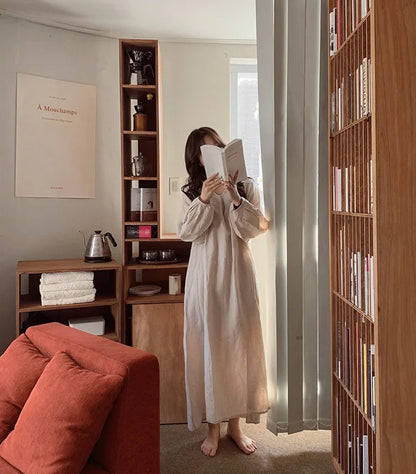 Robe Louna Loungewear en Coton & Le Confort Vintage