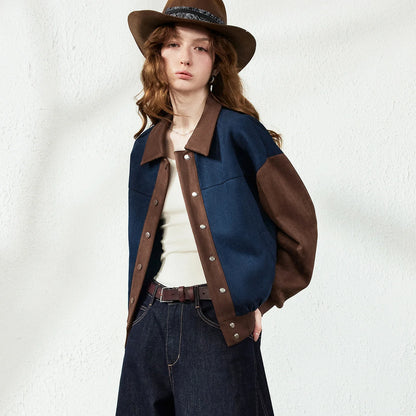 La Veste en Daim Color Block & Rétro
