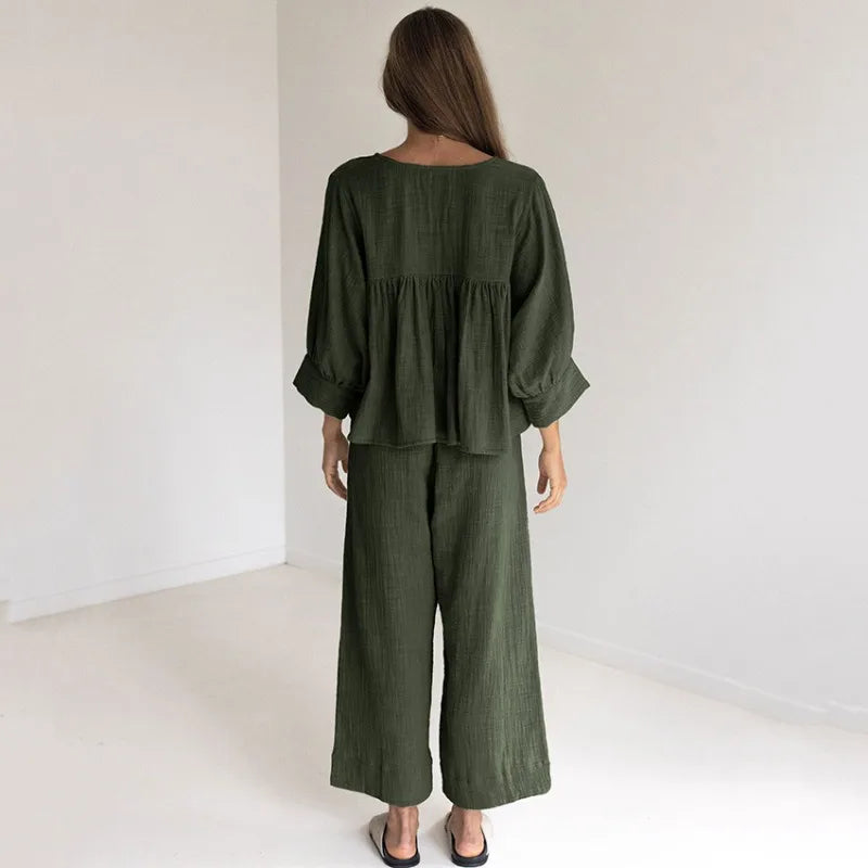 Ensemble Léa Douceur & Poésie en Mousseline de Coton