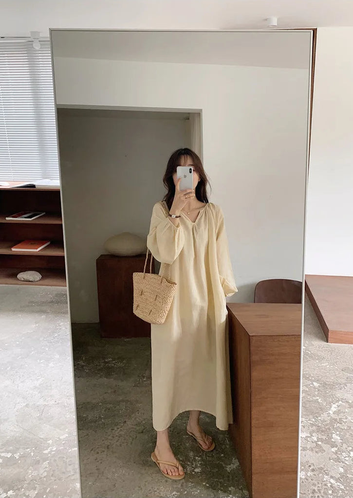 Robe Louna Loungewear en Coton & Le Confort Vintage