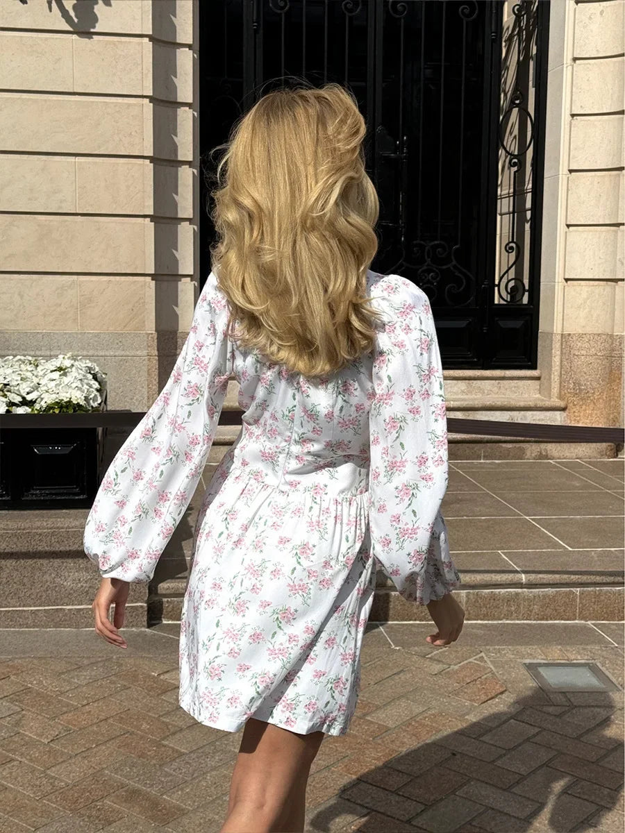 Robe Imprimée Inès & Manches Volumineuses