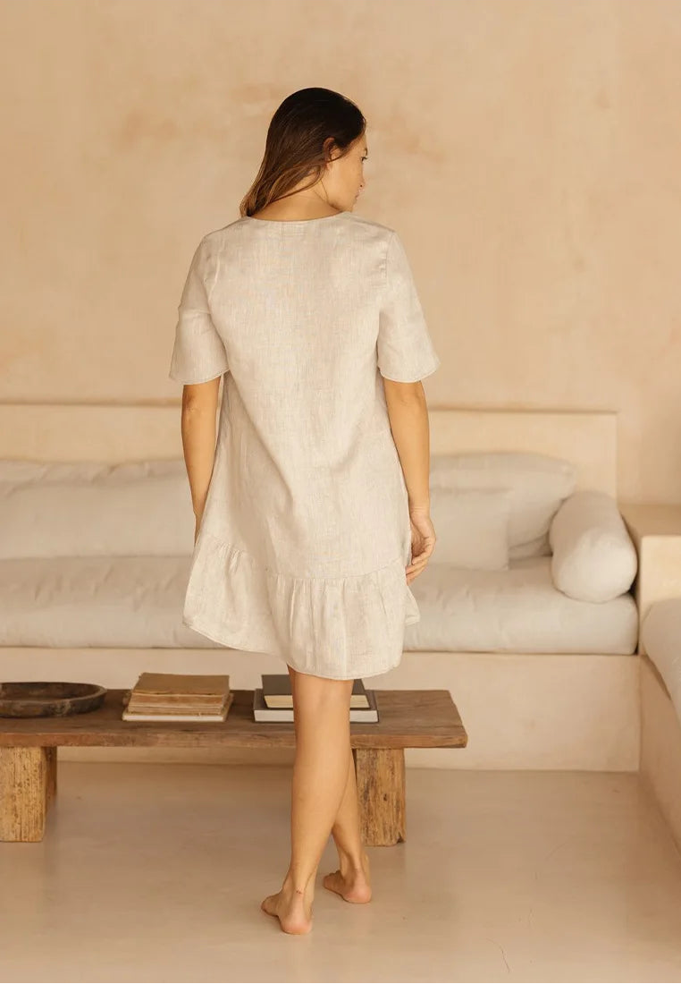 Robe Lilly en Coton & Lin douceur volantée