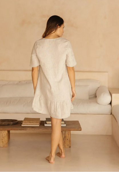 Robe Lilly en Coton & Lin douceur volantée