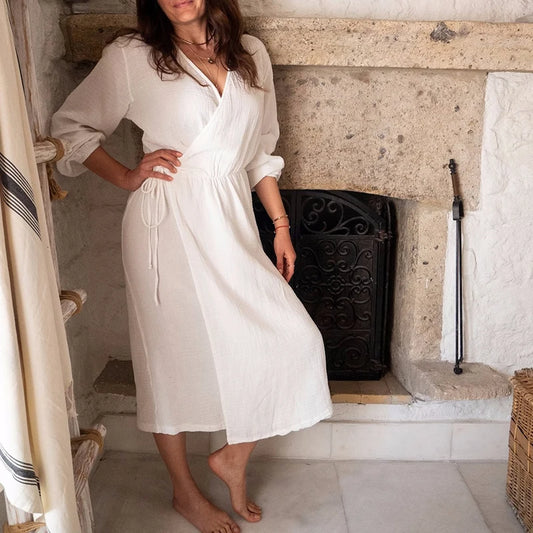 Robe Élise en Mousseline de Coton Pureté Vintage
