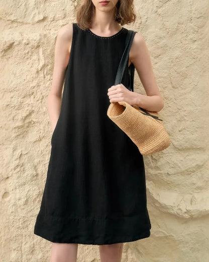 Robe Inès en Lin & Lyocell l'élégance naturelle avec Poches