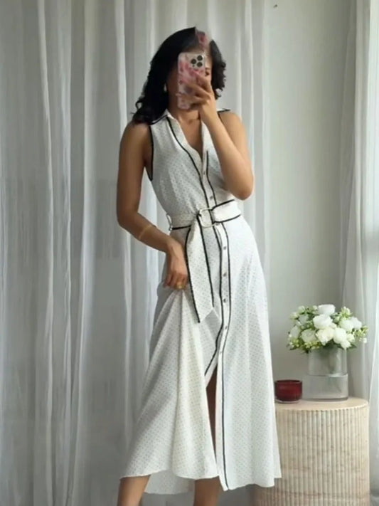 Robe Chemise Midi Soline & Chic À Pois
