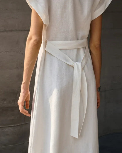 Robe alma en lin et lyocell & L'élégance safari urbaine