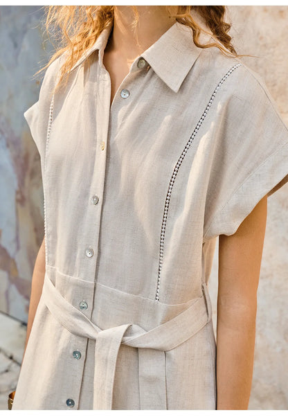 Robe alma en lin et lyocell & L'élégance safari urbaine