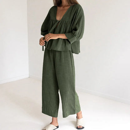 Ensemble Léa Douceur & Poésie en Mousseline de Coton