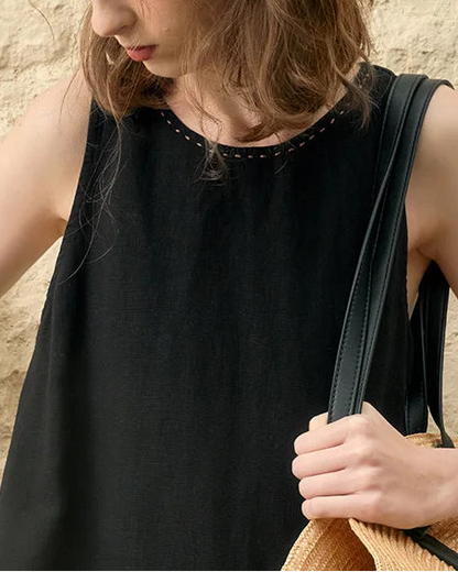 Robe Inès en Lin & Lyocell l'élégance naturelle avec Poches