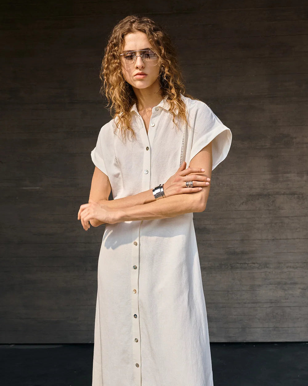 Robe alma en lin et lyocell & L'élégance safari urbaine