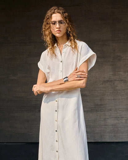 Robe alma en lin et lyocell & L'élégance safari urbaine