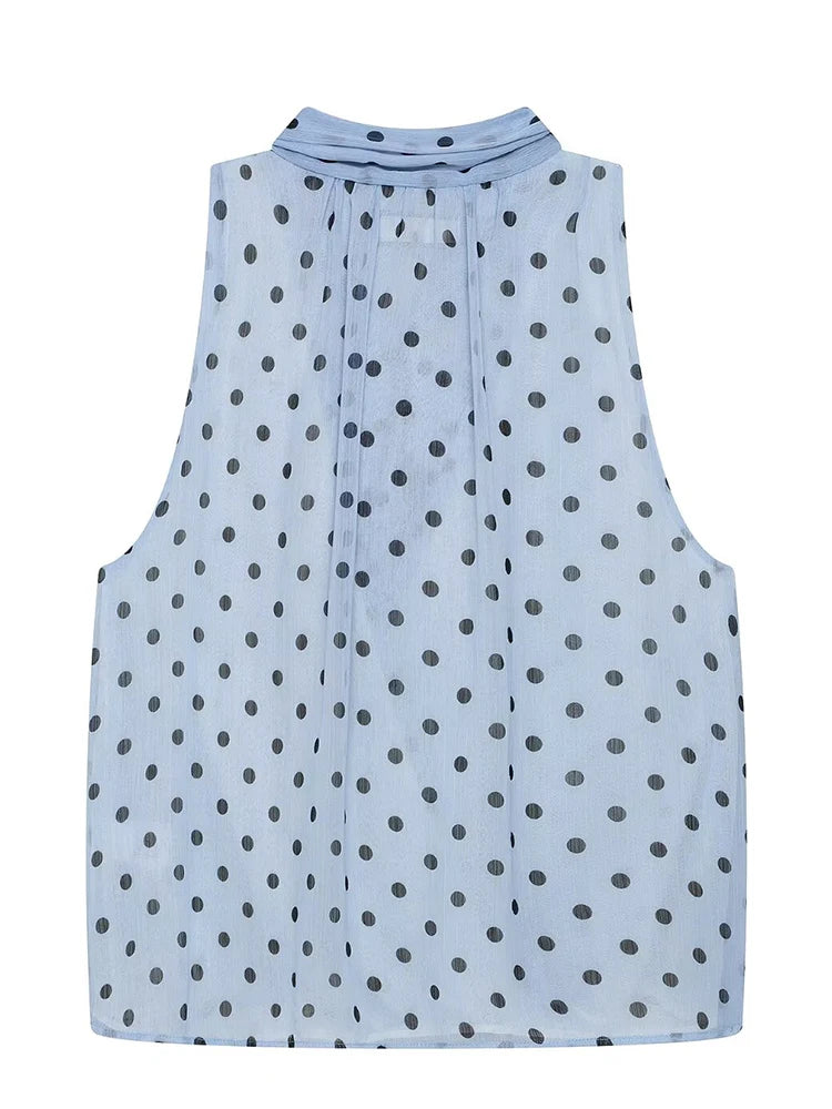 Blouse Sans Manches Léa & Romantisme Fluide
