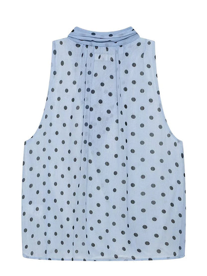 Blouse Sans Manches Léa & Romantisme Fluide