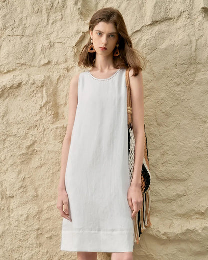 Robe Inès en Lin & Lyocell l'élégance naturelle avec Poches