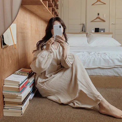 Robe Louna Loungewear en Coton & Le Confort Vintage