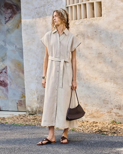 Robe alma en lin et lyocell & L'élégance safari urbaine