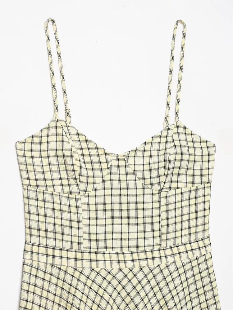 Robe Midi Léna & Romance à Carreaux