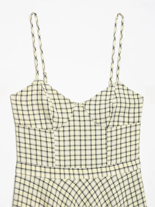 Robe Midi Léna & Romance à Carreaux
