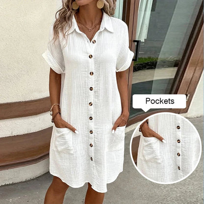 Robe chemise clara en gaze de coton & chic solaire