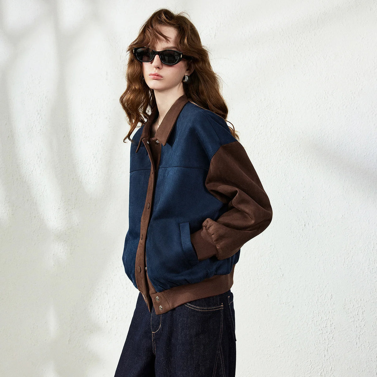 La Veste en Daim Color Block & Rétro