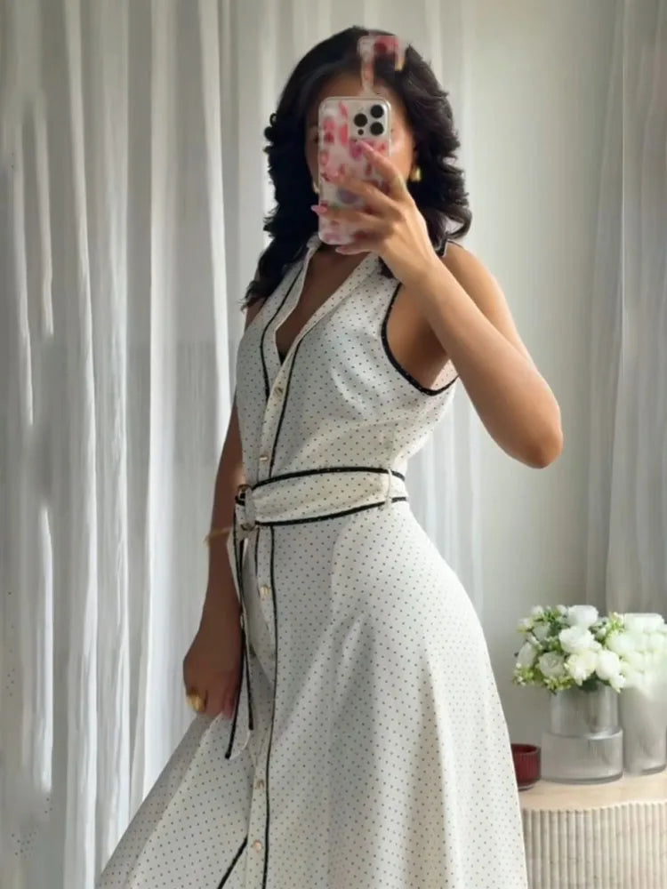 Robe Chemise Midi Soline & Chic À Pois