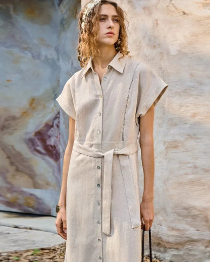 Robe alma en lin et lyocell & L'élégance safari urbaine