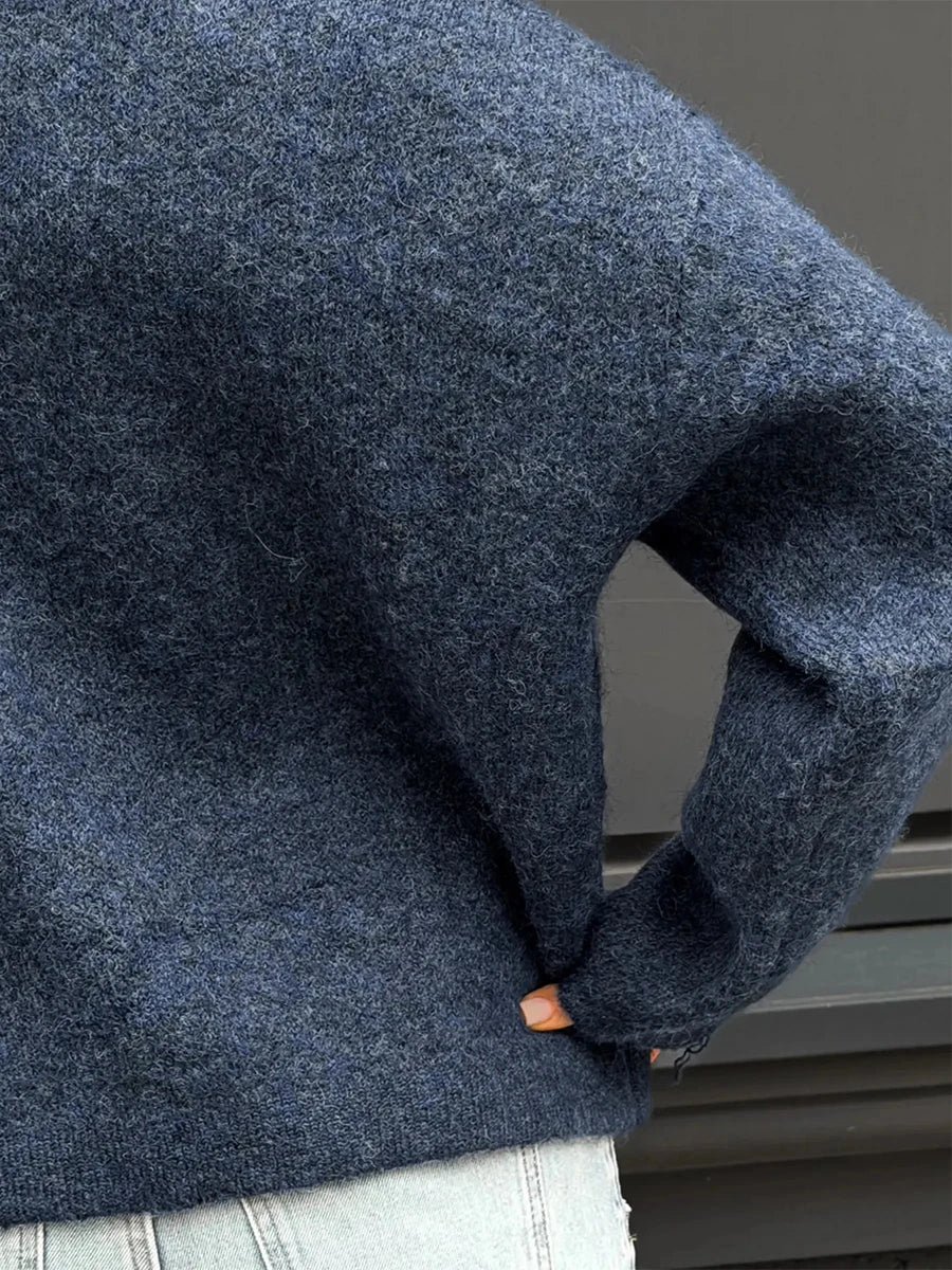 La Veste en Maille Rétro à Boucle Chinoise⎥L'Élégance Singulière